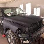 truck in paint booth